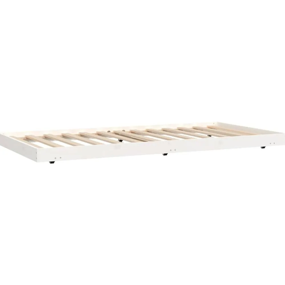 vidaXL Estructura cama sin colchón madera maciza pino blanca 100x200cm Blanco Online