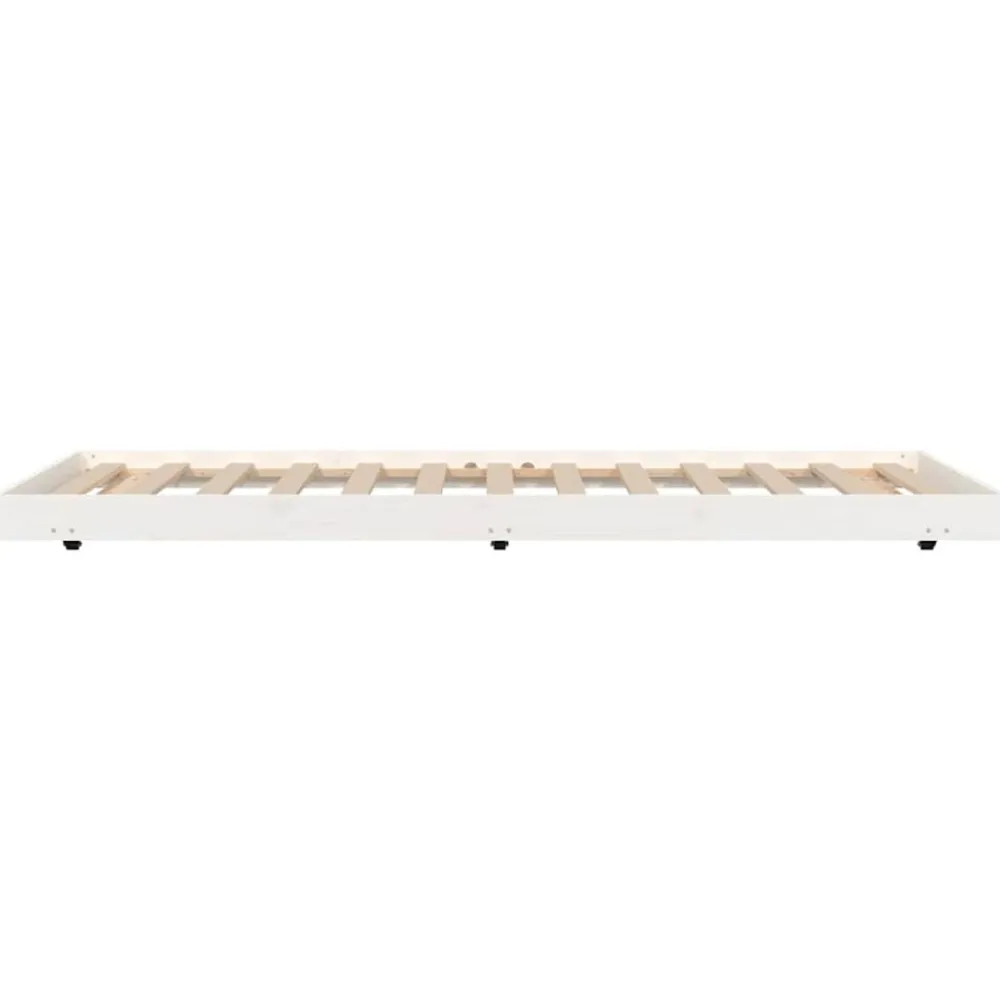 vidaXL Estructura cama sin colchón madera maciza pino blanca 100x200cm Blanco Online