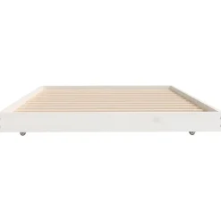 vidaXL Estructura cama sin colchón madera maciza pino blanca 100x200cm Blanco Online