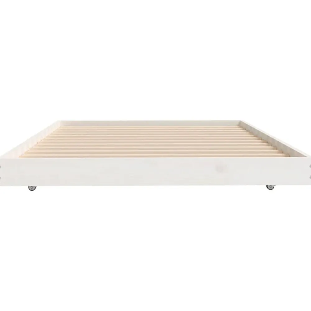 vidaXL Estructura cama sin colchón madera maciza pino blanca 100x200cm Blanco Online