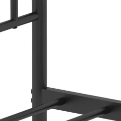 vidaXL Estructura cama sin colchón con cabecero metal 75x190 cm Negro New