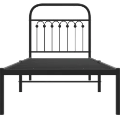 vidaXL Camas Y Accesorios-Estructura cama sin colchón con cabecero metal 75x190 cm