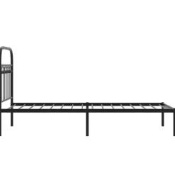 vidaXL Camas Y Accesorios-Estructura cama sin colchón con cabecero metal 75x190 cm