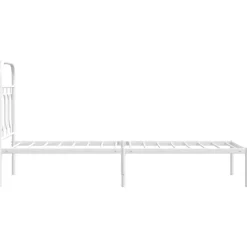 vidaXL Camas Y Accesorios-Estructura cama sin colchón con cabecero metal 75x190 cm