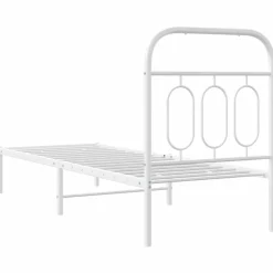 vidaXL Camas Y Accesorios-Estructura cama sin colchón con cabecero metal 75x190 cm