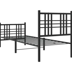 vidaXL Camas Y Accesorios-Estructura cama sin colchón con estribo metal 75x190 cm