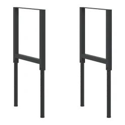vidaXL Estructura de banco de trabajo 2 uds metal 55x(69-95,5)cm Negro Clearance