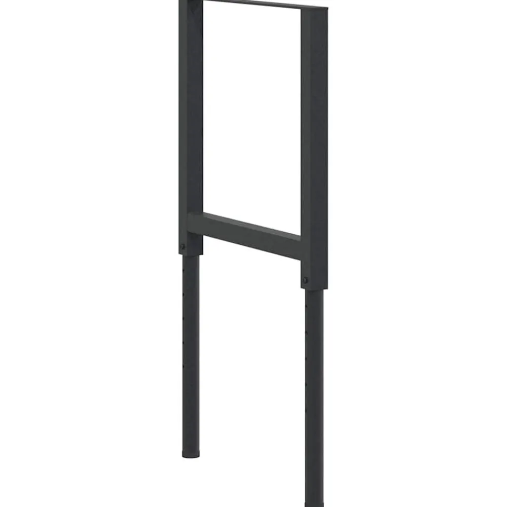 vidaXL Estructura de banco de trabajo 2 uds metal 55x(69-95,5)cm Negro Clearance