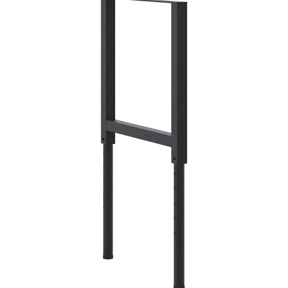 vidaXL Estructura de banco de trabajo 2 uds metal 55x(69-95,5)cm Negro Clearance