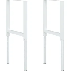 vidaXL Estructura de banco de trabajo 2 uds metal 55x(69-95,5)cm Gris Best