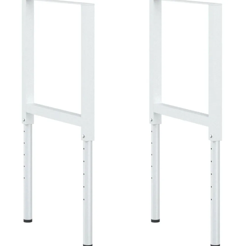 vidaXL Estructura de banco de trabajo 2 uds metal 55x(69-95,5)cm Gris Best