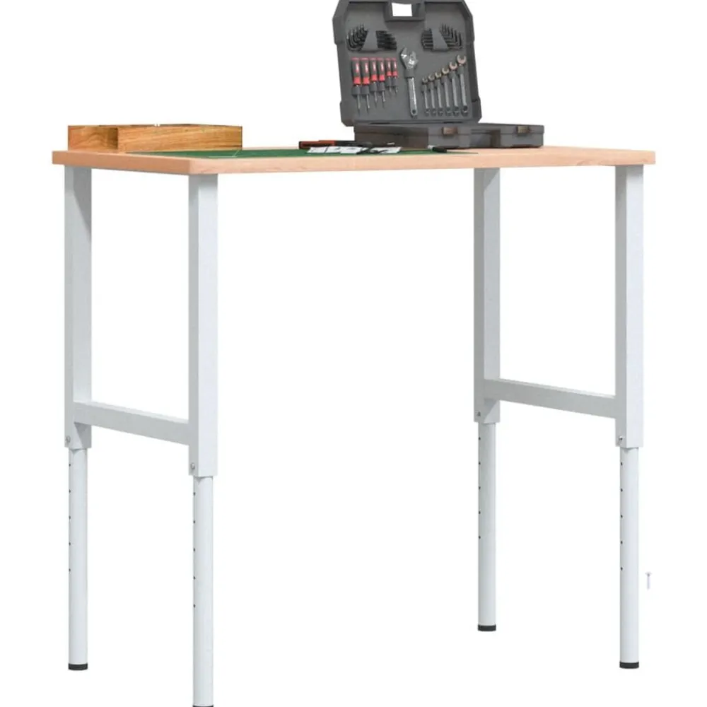vidaXL Estructura de banco de trabajo 2 uds metal 55x(69-95,5)cm Gris Best