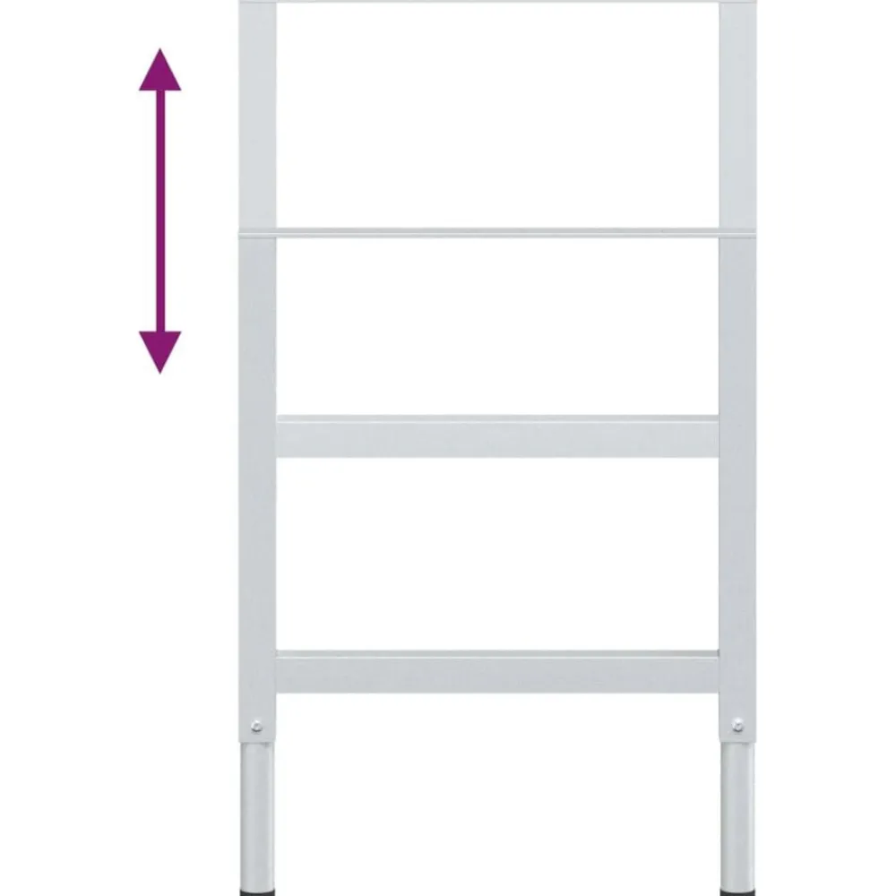 vidaXL Estructura de banco de trabajo 2 uds metal 55x(69-95,5)cm Gris Best