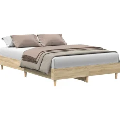 vidaXL Estructura de cama sin colchón madera 120x200 cm Roble Sonoma Discount