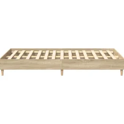 vidaXL Estructura de cama sin colchón madera 120x200 cm Roble Sonoma Discount