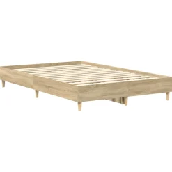 vidaXL Estructura de cama sin colchón madera 120x200 cm Roble Sonoma Discount