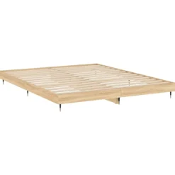 vidaXL Estructura de cama sin colchón 200x200 cm Roble Sonoma Clearance