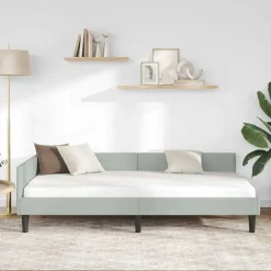 vidaXL Estructura de cama en esquina 80 cm x 200 cm Gris claro Online