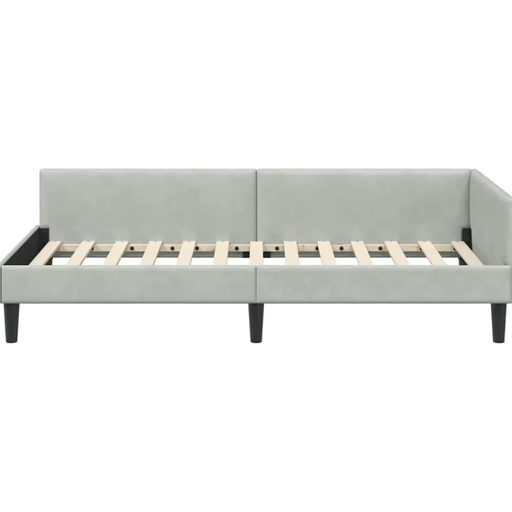 vidaXL Estructura de cama en esquina 80 cm x 200 cm Gris claro Online