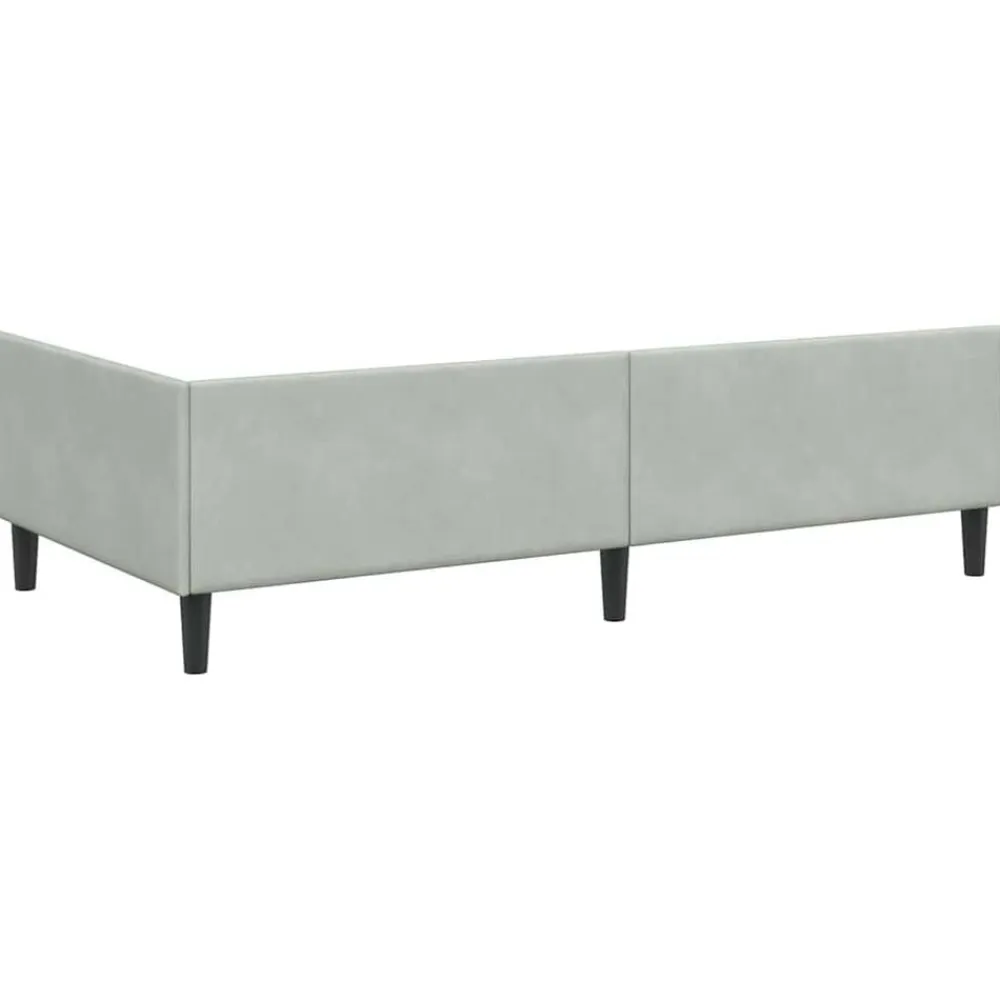 vidaXL Estructura de cama en esquina 80 cm x 200 cm Gris claro Online