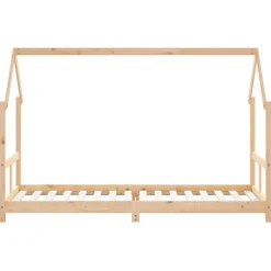 vidaXL Estructura de cama para niños madera maciza de pino 80x200 cm Natural Clearance