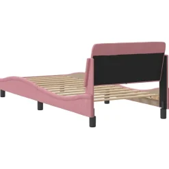 vidaXL Camas Y Accesorios-Estructura de cama con cabecero Dover terciopelo 80x200 cm
