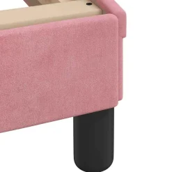 vidaXL Camas Y Accesorios-Estructura de cama con cabecero Dover terciopelo 80x200 cm