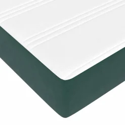 vidaXL Camas Y Accesorios-Estructura de cama con colchón 2 pcs Verde Terciopelo