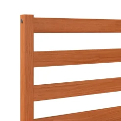 vidaXL Estructura de cama sin colchón madera maciza marrón 75x190 cm Marr&oacute;n cera Sale