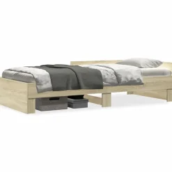 vidaXL Camas Y Accesorios-Estructura de cama sin colchón madera 100x200 cm