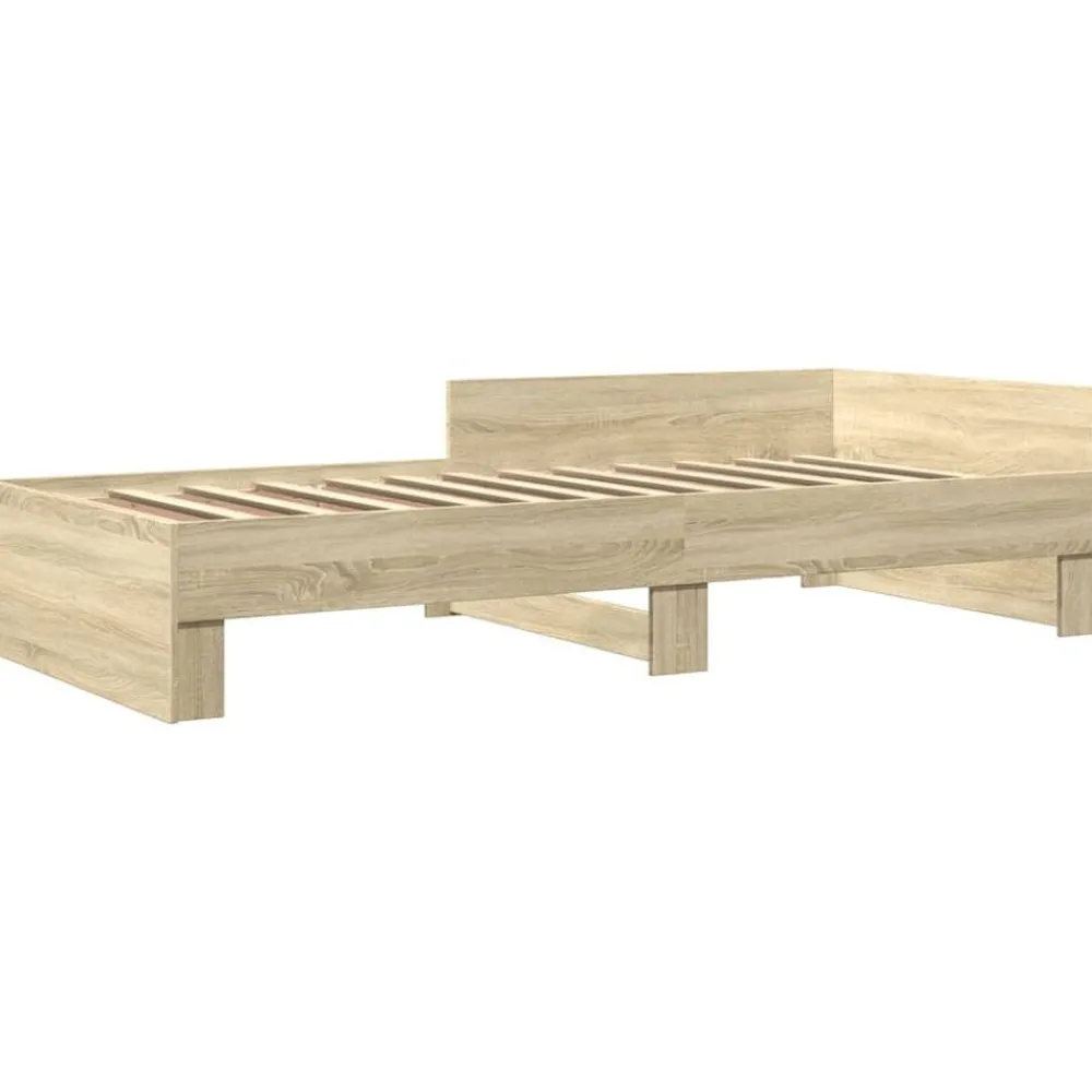 vidaXL Camas Y Accesorios-Estructura de cama sin colchón madera 100x200 cm