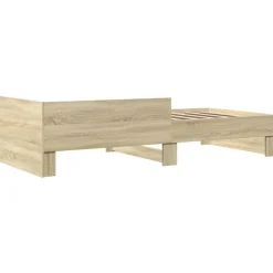 vidaXL Camas Y Accesorios-Estructura de cama sin colchón madera 100x200 cm