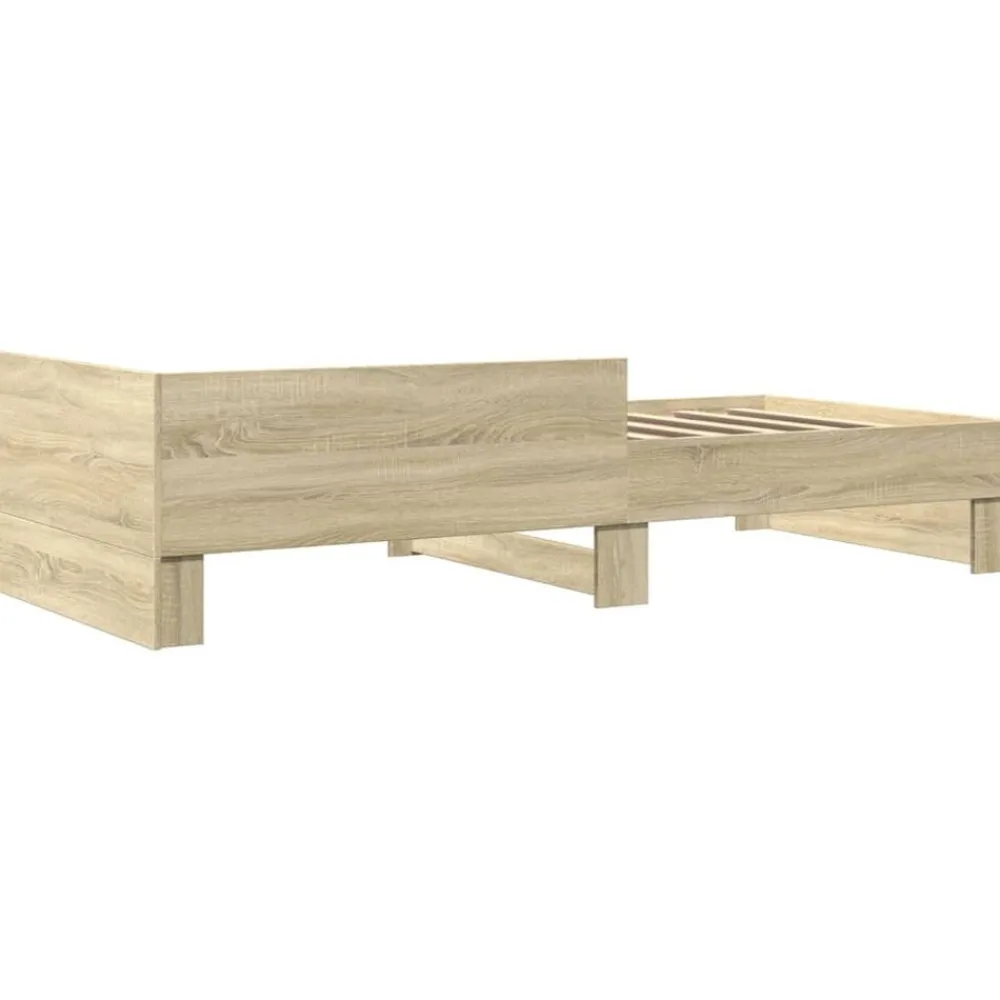 vidaXL Camas Y Accesorios-Estructura de cama sin colchón madera 100x200 cm