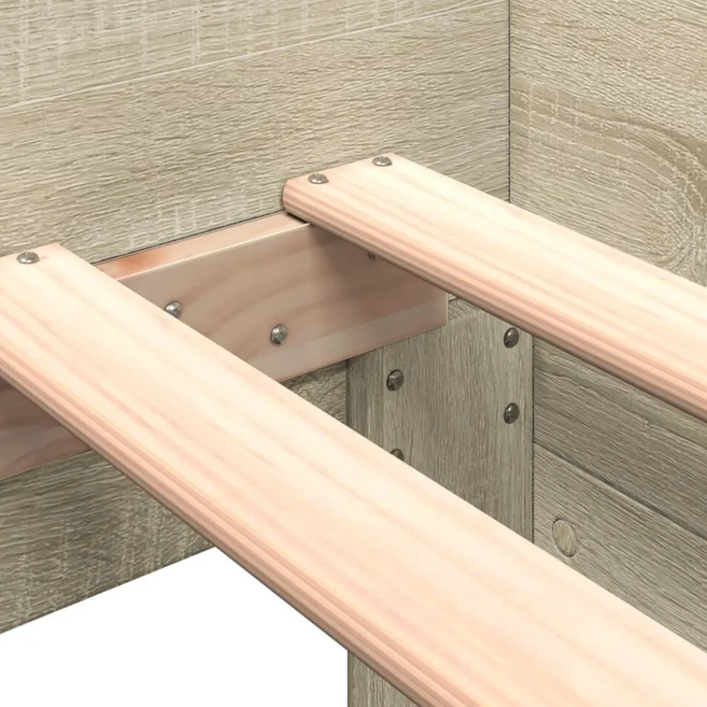 vidaXL Camas Y Accesorios-Estructura de cama sin colchón madera 100x200 cm