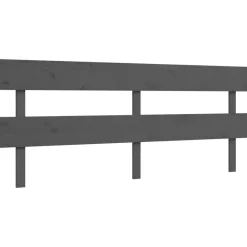 vidaXL Estructura de cama con cabecero madera maciza 200x200 cm Gris Outlet