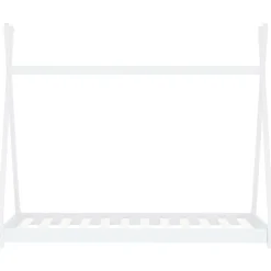 vidaXL Estructura de cama infantil madera maciza pino blanca 70x140 cm Blanco