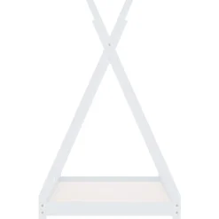 vidaXL Estructura de cama infantil madera maciza pino blanca 70x140 cm Blanco