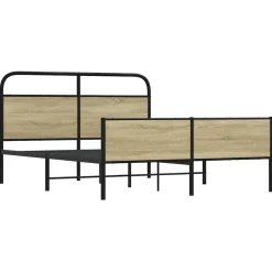 vidaXL Camas Y Accesorios-Estructura de cama sin colchón metal 150x200 cm