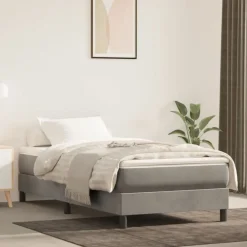 vidaXL Camas Y Accesorios-Estructura de cama con somier terciopelo 80x200 cm
