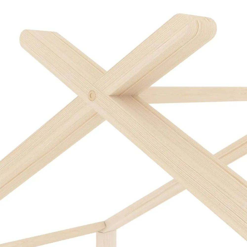 vidaXL Estructura de cama infantil de madera maciza de pino 70x140 cm Marrón New