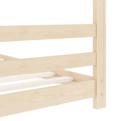 vidaXL Estructura de cama infantil de madera maciza de pino 70x140 cm Marrón New