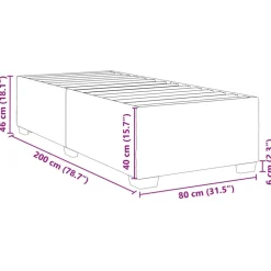 vidaXL Camas Y Accesorios-Estructura de cama sin colchón terciopelo 80x200 cm