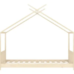 vidaXL Estructura de cama infantil de madera maciza de pino 70x140 cm Marrón Outlet