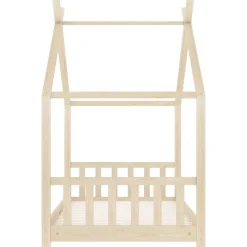 vidaXL Estructura de cama infantil de madera maciza de pino 70x140 cm Marrón Outlet