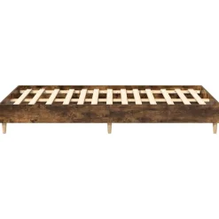 vidaXL Estructura de cama sin colchón madera 120x200 cm Roble ahumado Online