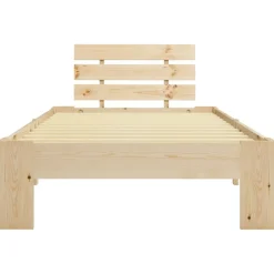 vidaXL Camas Y Accesorios-Estructura de cama sin colchón madera maciza de pino 90x200 cm