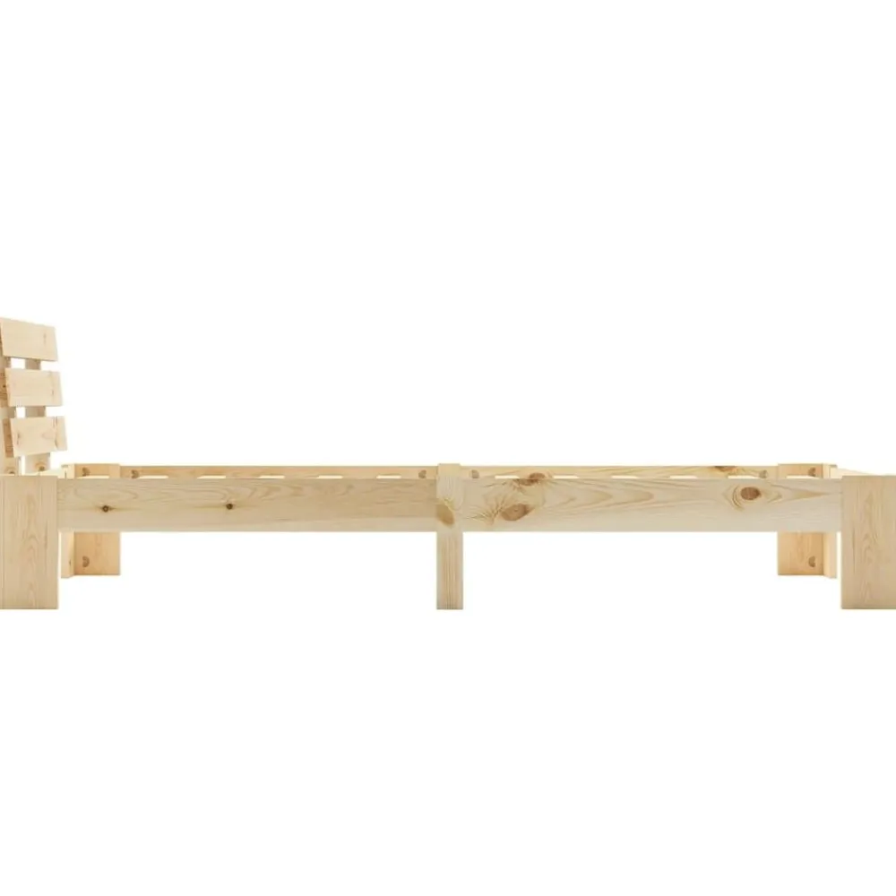 vidaXL Camas Y Accesorios-Estructura de cama sin colchón madera maciza de pino 90x200 cm