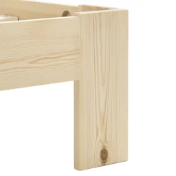 vidaXL Camas Y Accesorios-Estructura de cama sin colchón madera maciza de pino 90x200 cm