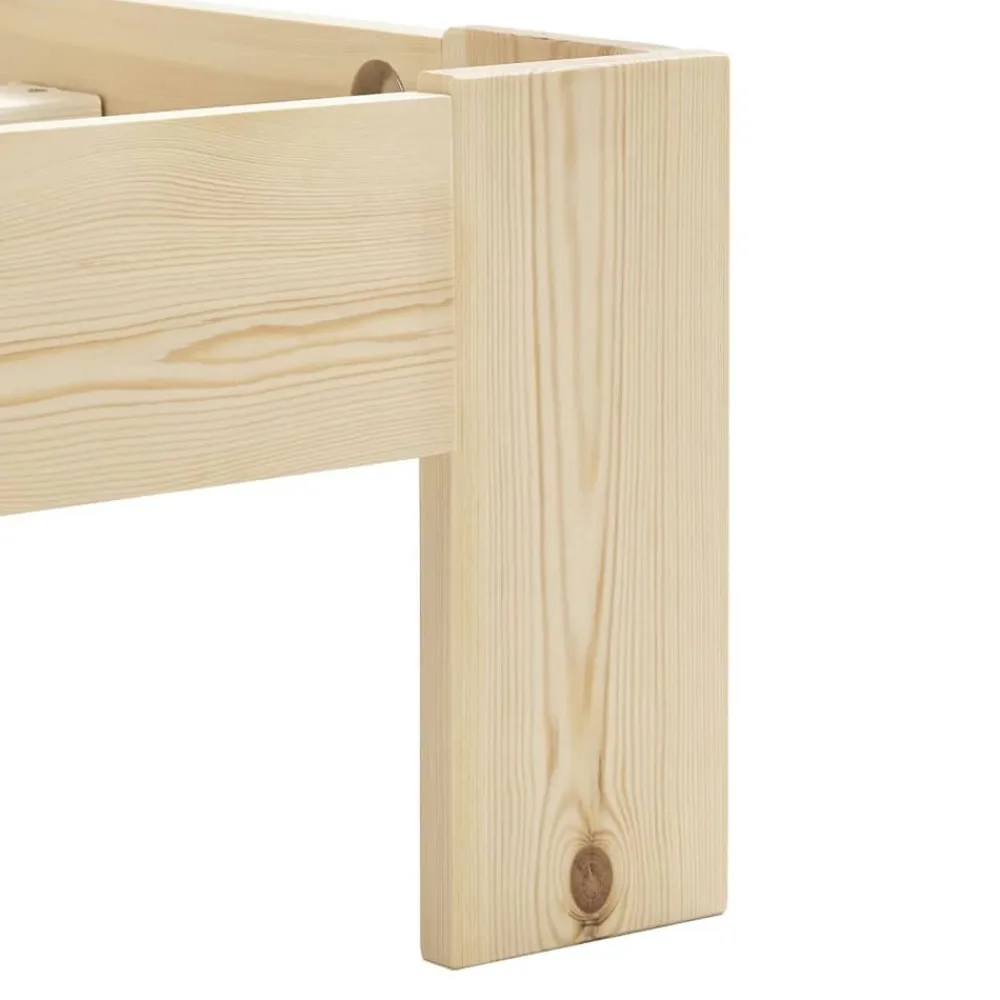 vidaXL Camas Y Accesorios-Estructura de cama sin colchón madera maciza de pino 90x200 cm