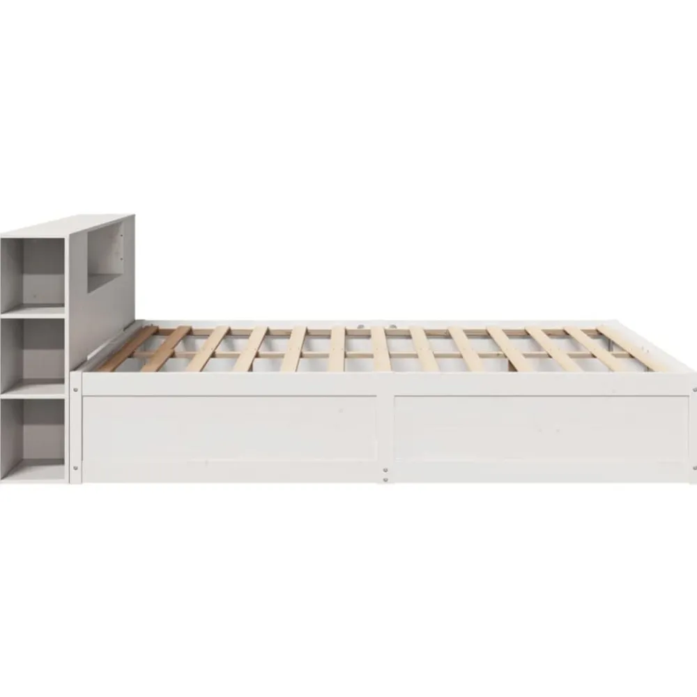 vidaXL Estructura de cama sin colchón madera maciza blanca 200x200 cm Blanco Discount
